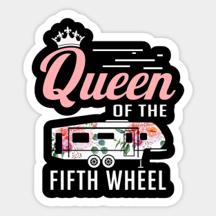 Queen Of The Fifth Wheel Funny Camping Sticker